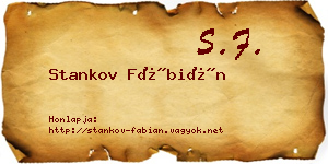 Stankov Fábián névjegykártya